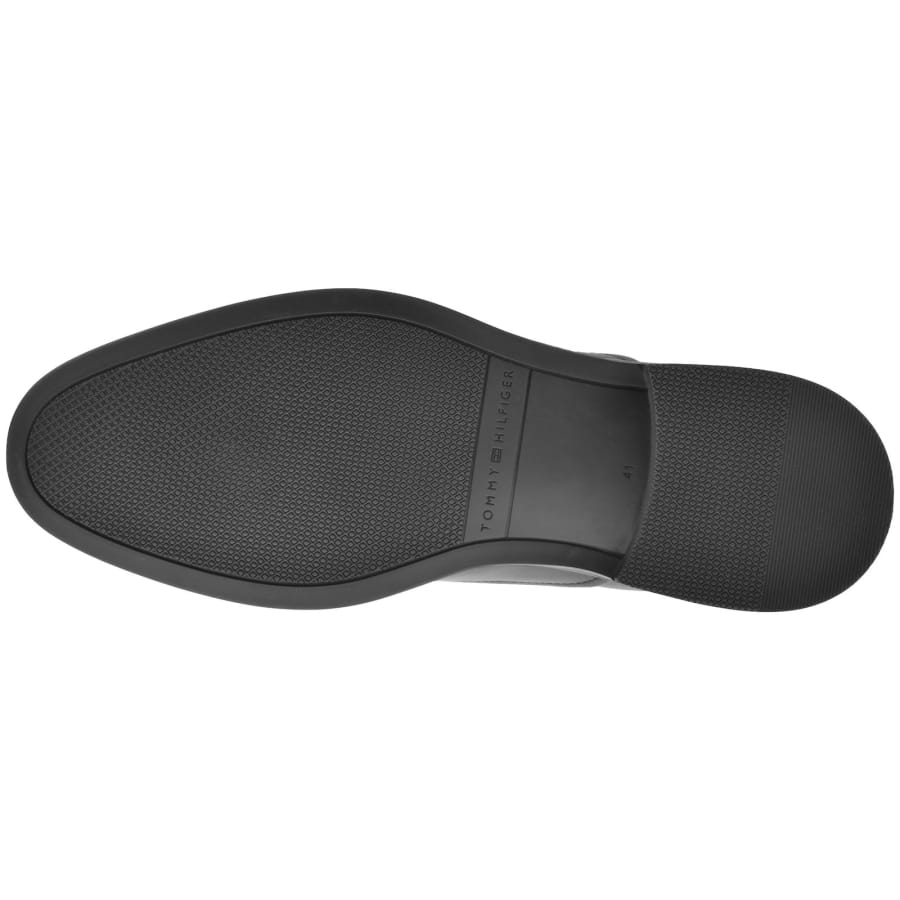 Tommy hilfiger black leather boots 2025